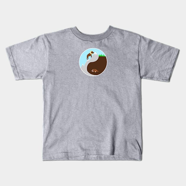 Up is Down Kids T-Shirt by traditionation